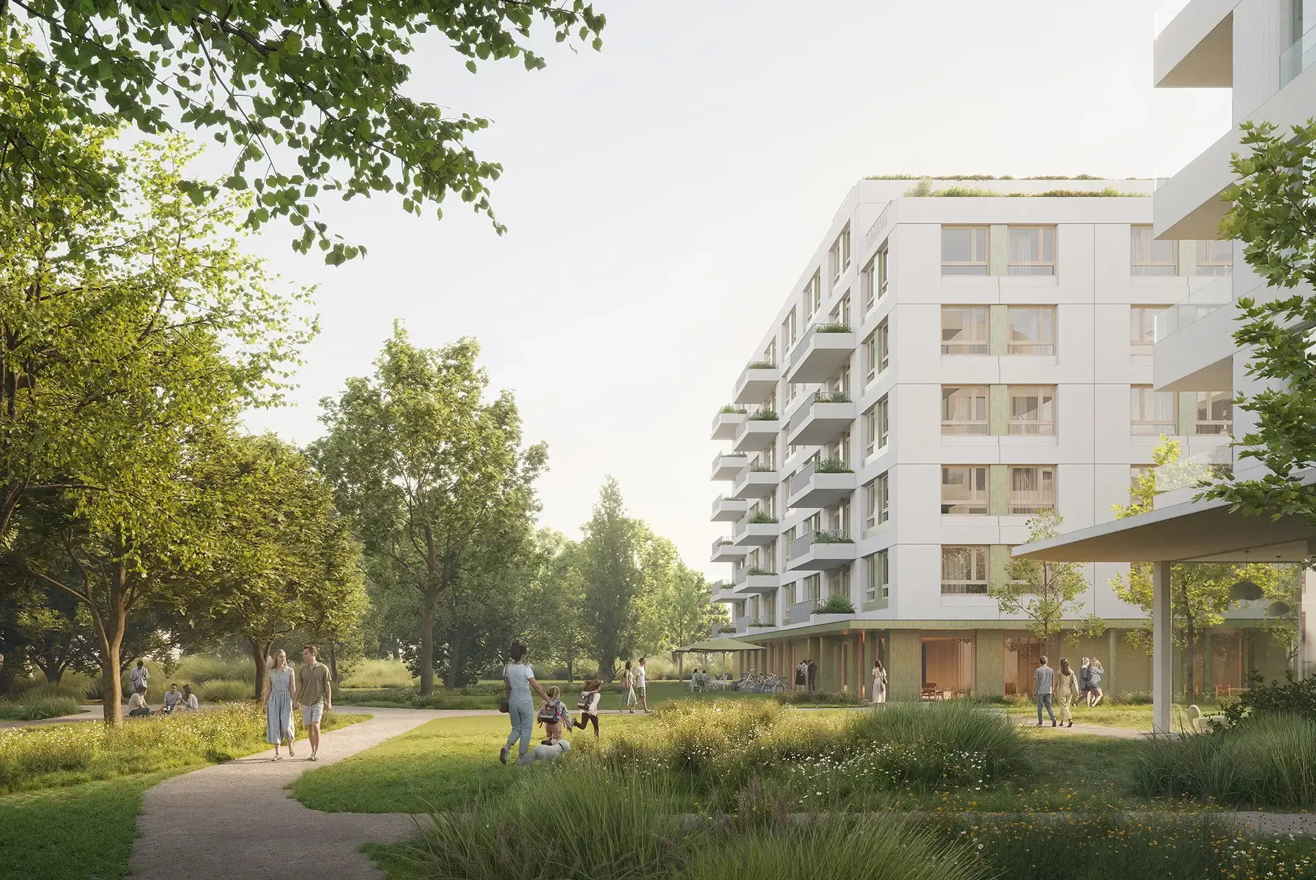 Wizualizacji inwestycji Przasnyska 6b, Warszawa Żoliborz